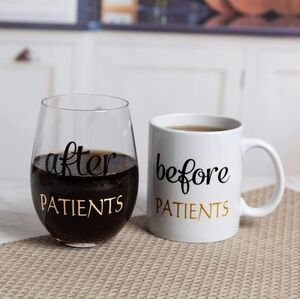 Before Patients Coffee Mug And Afer Patients Wine Glass